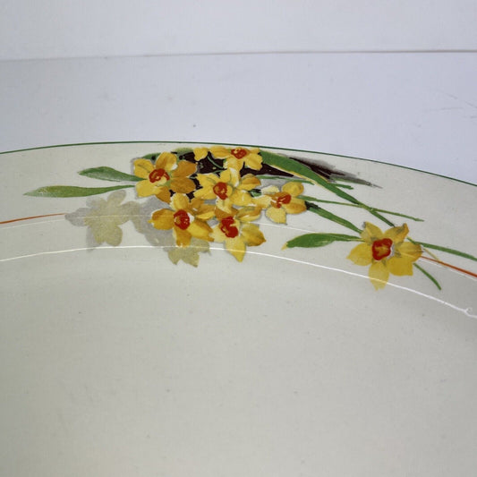 Vassoio piatto da portata inglese in ceramica d'epoca stile art Decò Narcisi '20 Categoria Piatti Vassoio