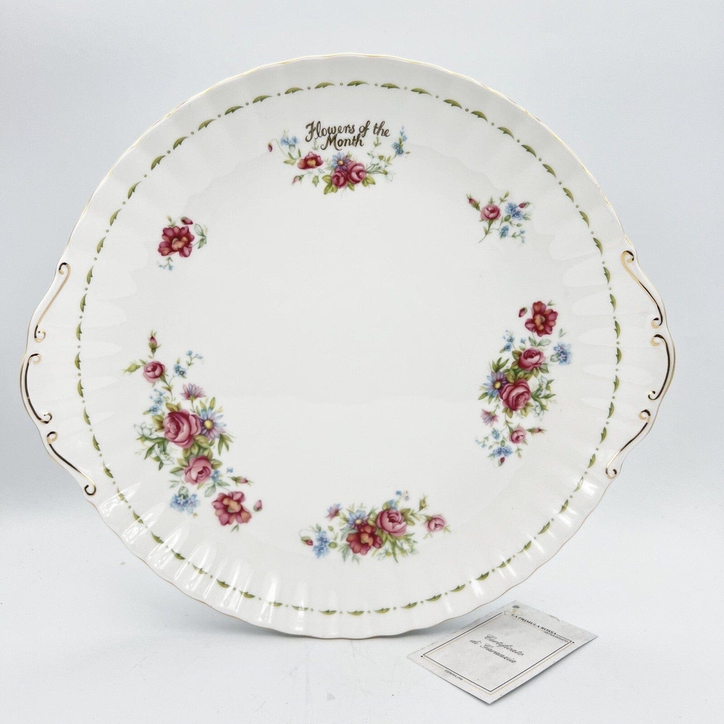 Vassoio piatto torta in porcellana Royal Albert con mesi Flowers Of The Month Categoria Piatti Vassoio