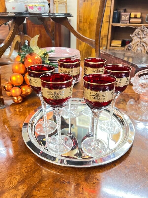 Vassoio rotondo in argento silver plated da tavola anni 80 Calegaro Guantiera Categoria Sheffield & Argento