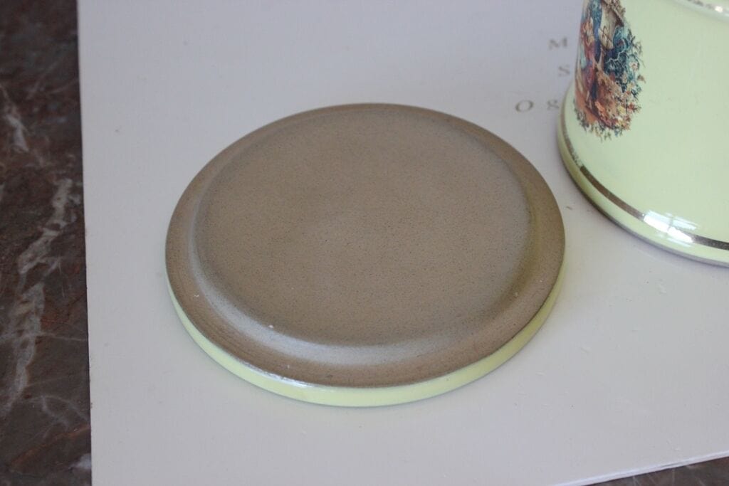 VECCHIO BARATTOLO INGLESE VASETTO ANTICO IN CERAMICA CON COPERCHIO Categoria Ceramiche e Porcellane