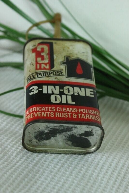 VECCHIO FLACONE PUBBLICITARIO IN LATTA 3-IN-1 OIL / OLD TIN BOX H cm 15 Categoria Pubblicità vintage