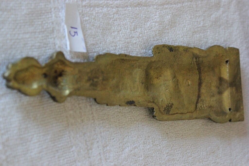 VECCHIO FREGIO IN BRONZO H cm 19 / ACCESSORI E FERRAMENTA D'EPOCA PER RESTAURO Categoria Restauro