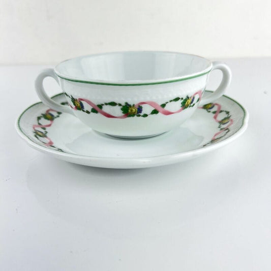 Vecchio Richard Ginori Set di 2 ciotole scodelle antiche in porcellana '70 Categoria Centrotavola e Ciotole