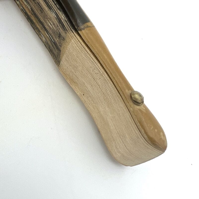 Ventaglio pieghevole Vintage Spagnolo per signora in legno stoffa dipinto fiori Categoria Ventagli