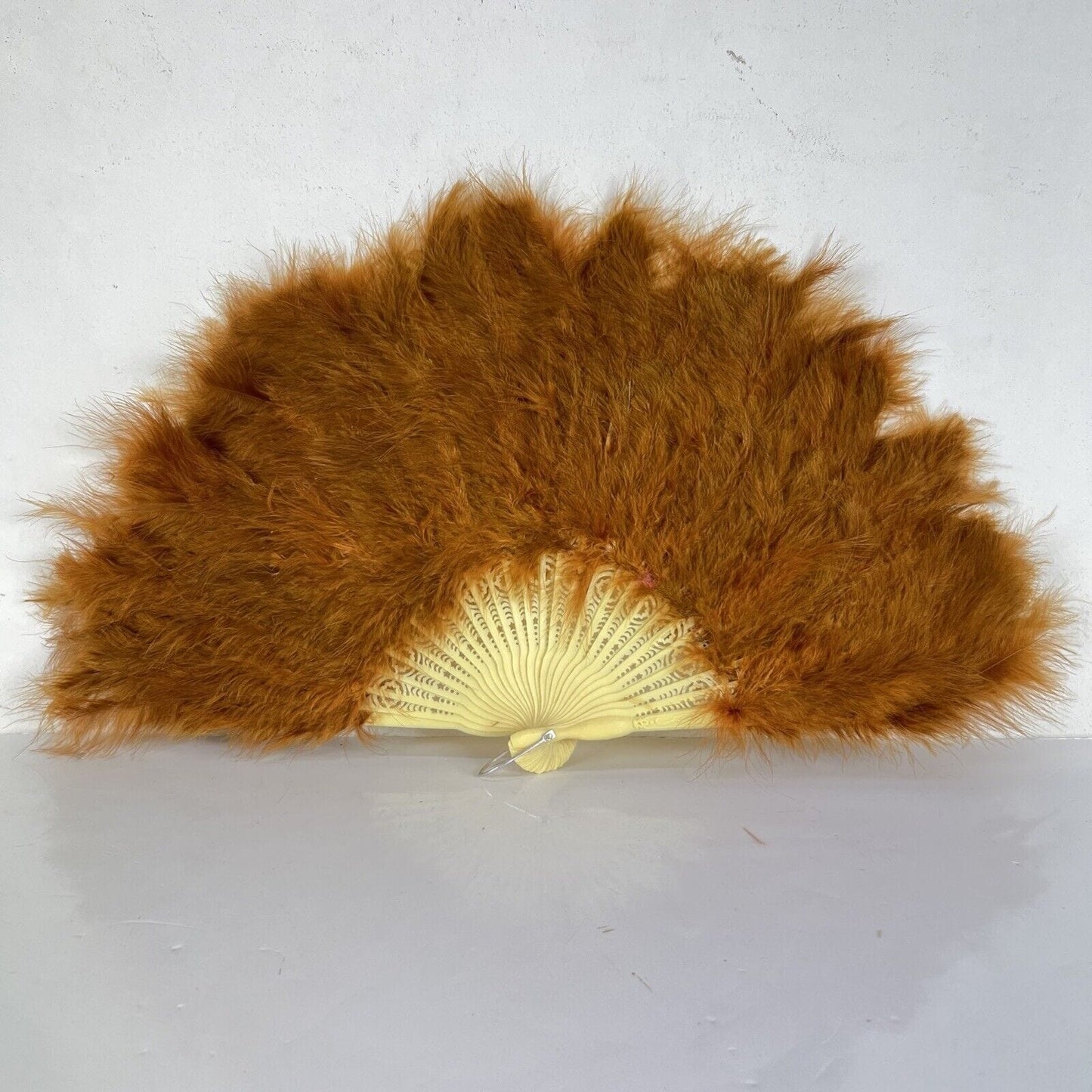 Ventaglio Stile Antico 800 con piume di Struzzo da per burlesque Vintage Categoria Ventagli
