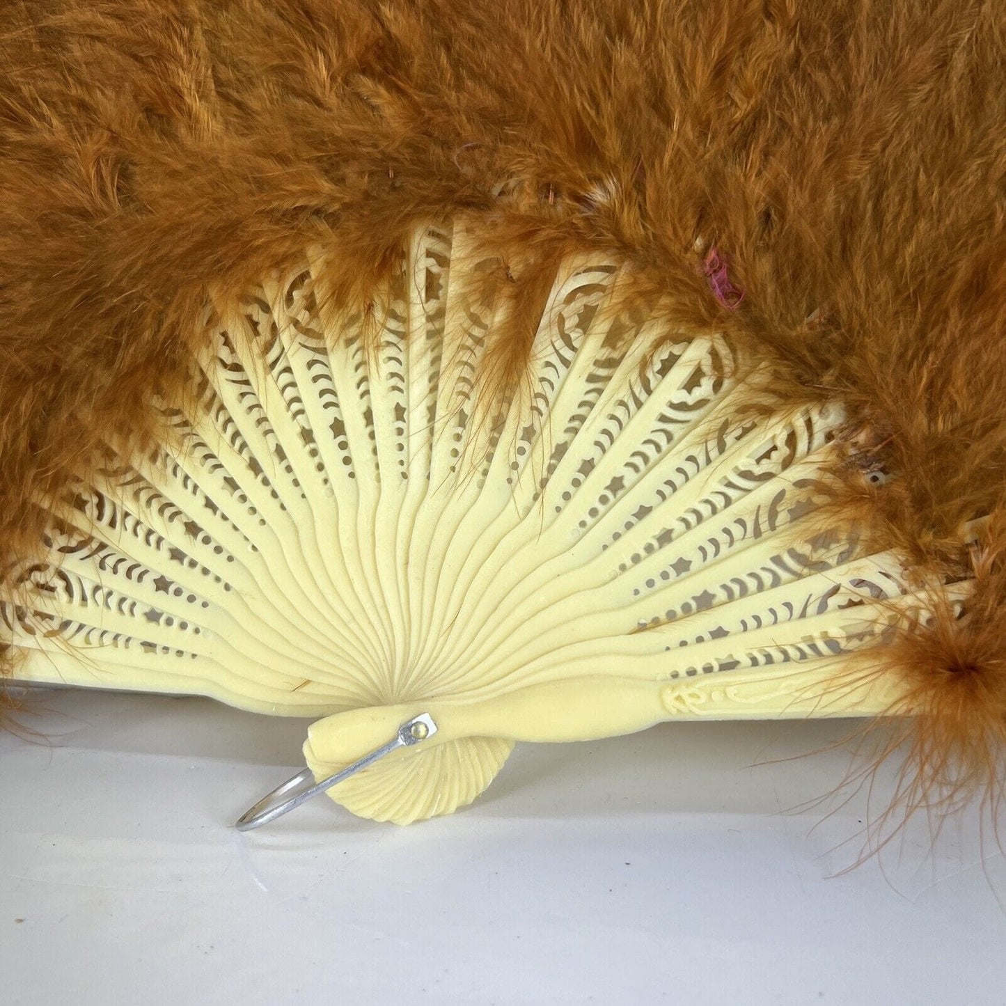 Ventaglio Stile Antico 800 con piume di Struzzo da per burlesque Vintage Categoria Ventagli