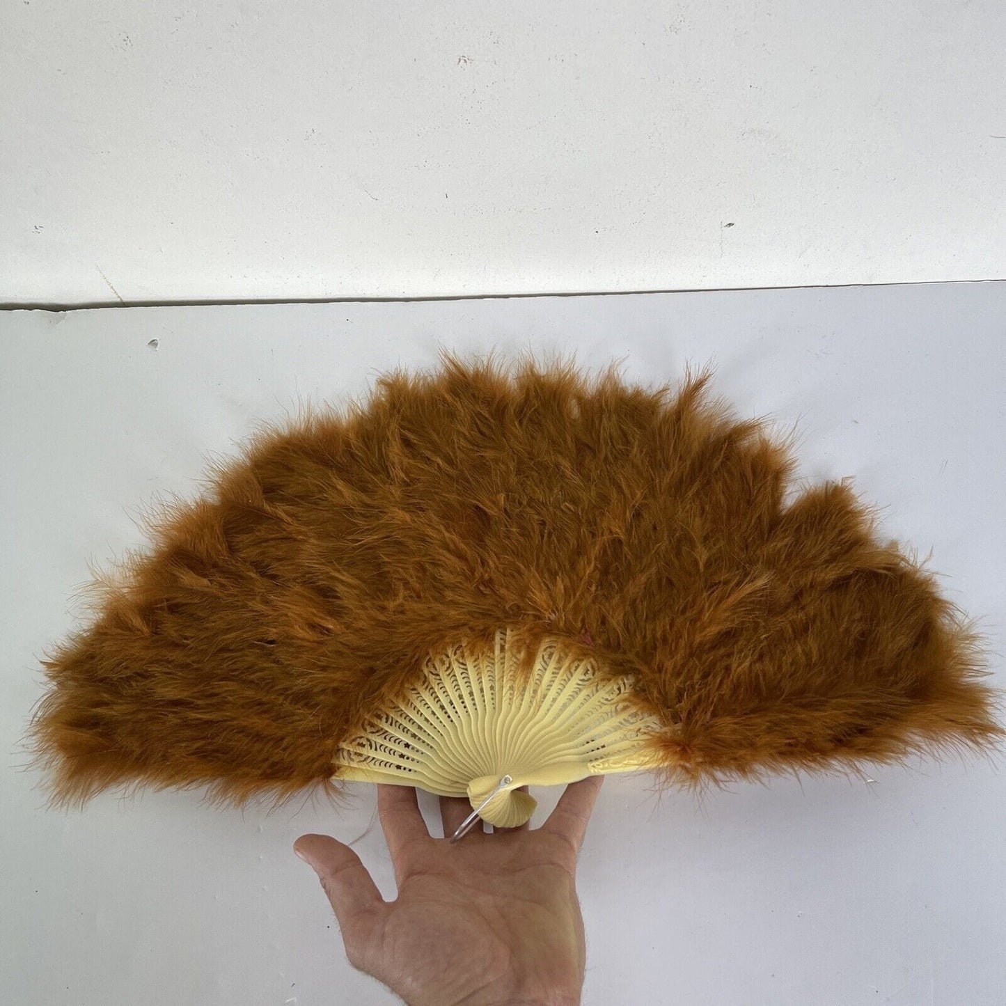 Ventaglio Stile Antico 800 con piume di Struzzo da per burlesque Vintage Categoria Ventagli