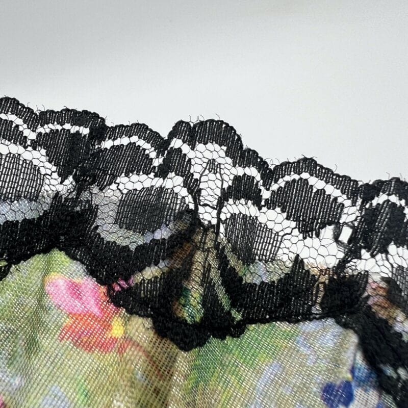 Ventaglio Vintage Elegante in stoffa nero merletto pizzo per signora ricamato 1 Categoria Ventagli