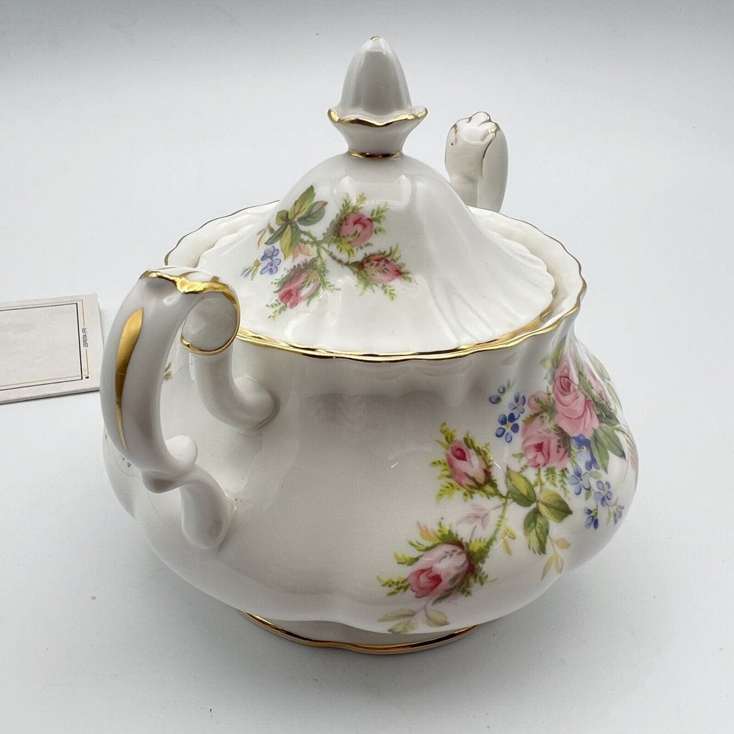 Zuccheriera inglese in porcellana Vintage Royal Albert servizio Moss Rose 1956 Categoria Servizio tazze - Tazze