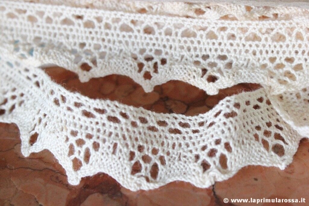 1 MT PIZZO VINTAGE NOTTINGHAM IN COTONE BEIGE MERLETTO PER BORDURA PASSAMANERIA Corredo Pizzi e Tessuti