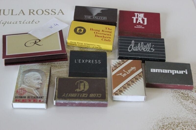 10 SCATOLE DI FIAMMIFERI ANNI '70 CERINI BANGKOK VINTAGE SOUVENIRS MATCH BOXES Oggetti per fumatori