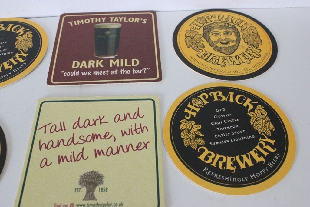 10 SOTTOBICCHIERI VINTAGE DA PUB- HOP BACK BREWERY - TIMOTHY TAYLOR'S Birra & dintorni