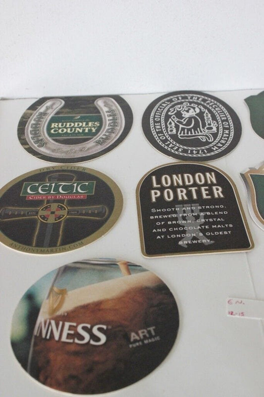 11 SOTTOBICCHIERI VINTAGE DA PUB - CELTIC - LONDON PORTER - JUDAS - GREENE KING Birra & dintorni