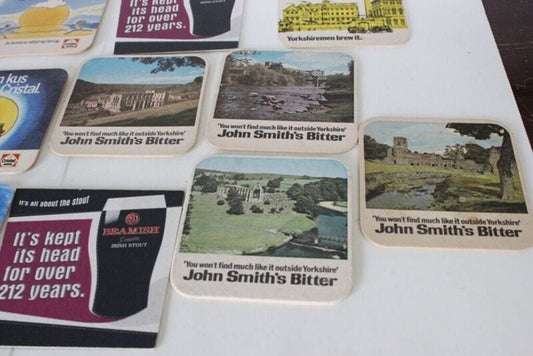 13 SOTTOBICCHIERI VINTAGE DA PUB - VINTAGE JHON SMITH'S BITTER BEER MATS Birra & dintorni