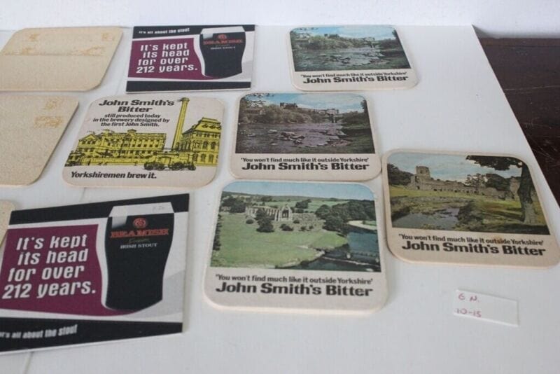 13 SOTTOBICCHIERI VINTAGE DA PUB - VINTAGE JHON SMITH'S BITTER BEER MATS Birra & dintorni
