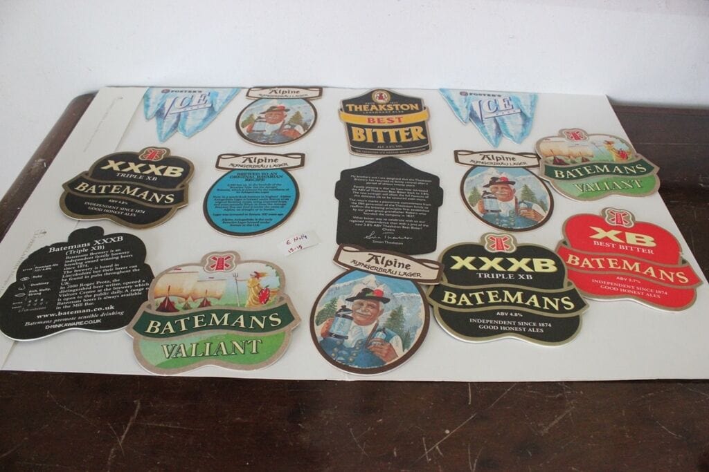 14 SOTTOBICCHIERI VINTAGE DA PUB - BATEMANS - ALPINE - ICE - THEAKSTON Birra & dintorni