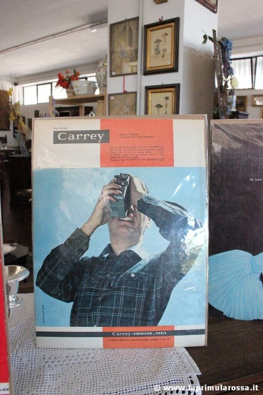 3 PUBBLICITA VINTAGE CHEMISIERS DE LUX LAINE DE LESUR CARREY CHEMISE ADVERTISING Pubblicità vintage