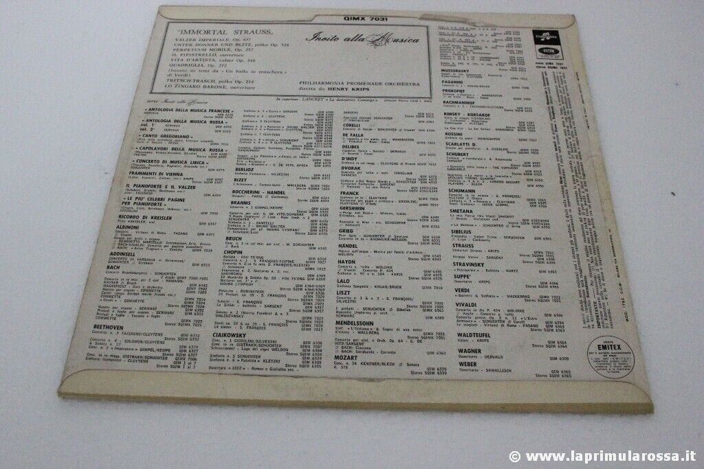 33 GIRI INVITA ALLA MUSICA IMMORTAL STRAUSS QIMX 7031 VINILE LP VINTAGE Dischi in Vinile