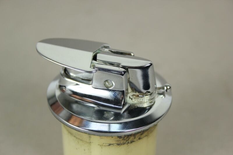 Accendino in argento ronson vintage da tavolo a gas vecchio lighter anni 70 80 Oggetti per fumatori