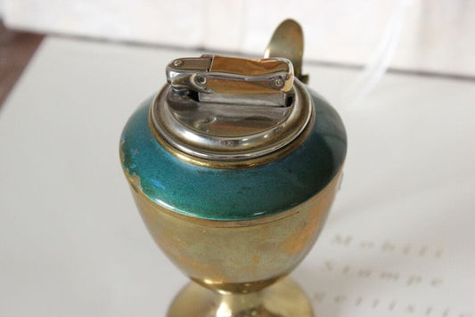 ACCENDINO VINTAGE IN OTTONE VECCHIO ACCENDINO DA TAVOLO Oggetti per fumatori