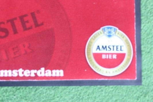 AMSTEL BIER TAPPETO VINTAGE DA PUB L. cm 60 / VINTAGE BEER MAT Birra & dintorni