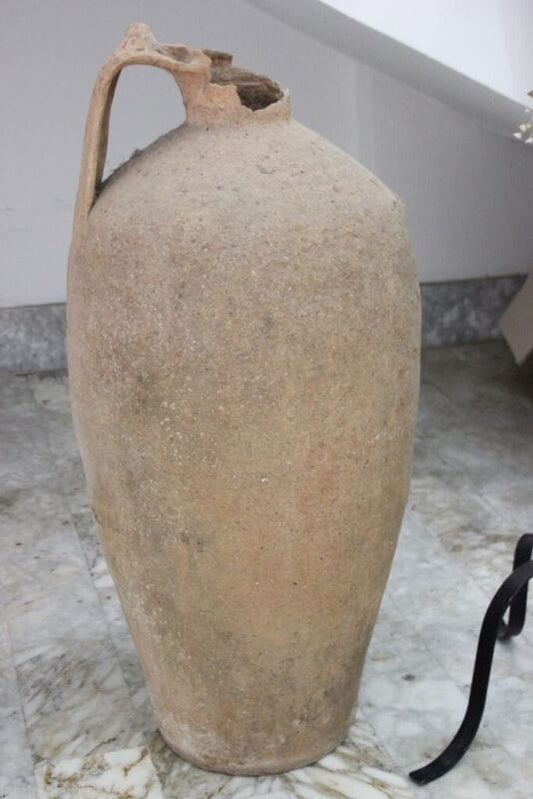 ANFORA ANTICA IN TERRACOTTA  H 95 - VECCHIO ORCIO CON MANICO - QUARTARA EP. '800 Other