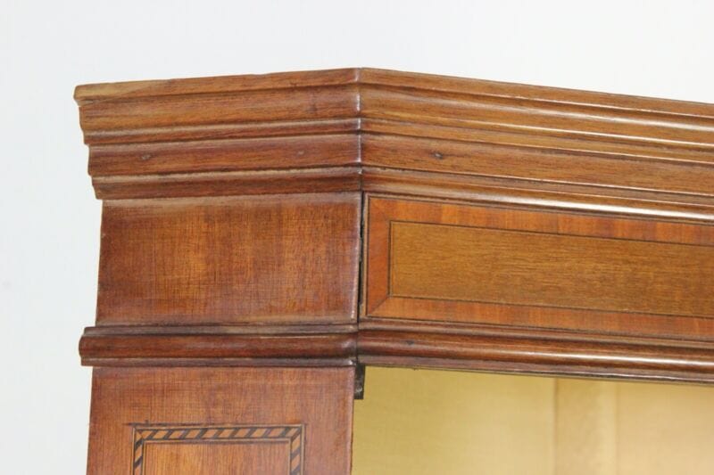 Angoliera antica in legno mobile ad angolo vetrina vetrinetta angolare epoca 800 Arredamento