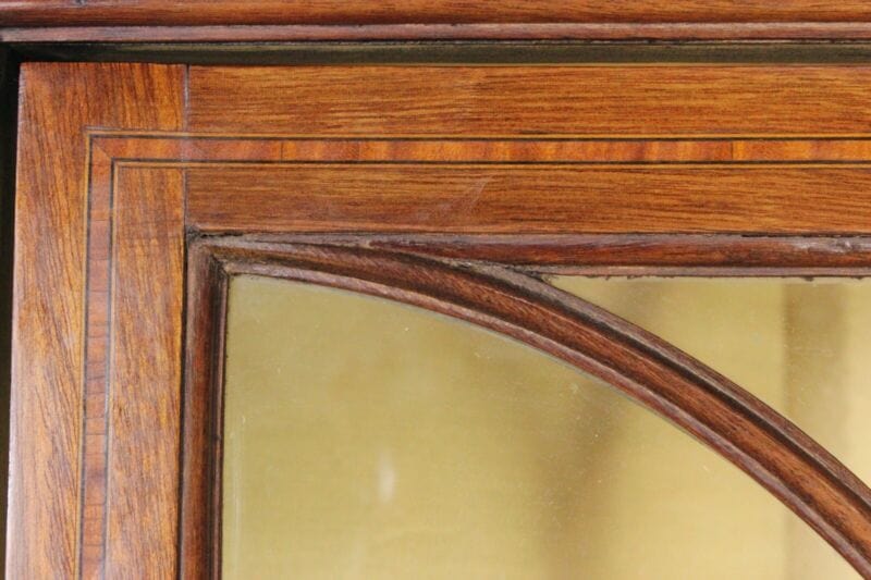 Angoliera antica in legno mobile ad angolo vetrina vetrinetta angolare epoca 800 Arredamento