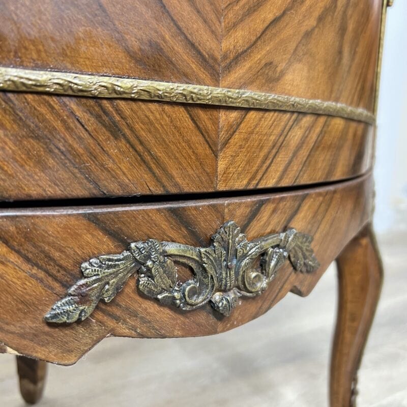 Angoliera antica in legno mobile Vetrina ad Angolo 900 vetrinetta stile Luigi XV Arredamento