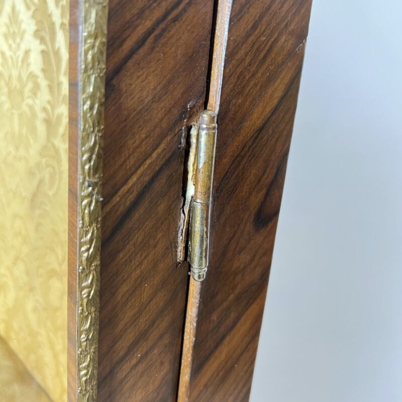 Angoliera antica in legno mobile Vetrina ad Angolo 900 vetrinetta stile Luigi XV Arredamento