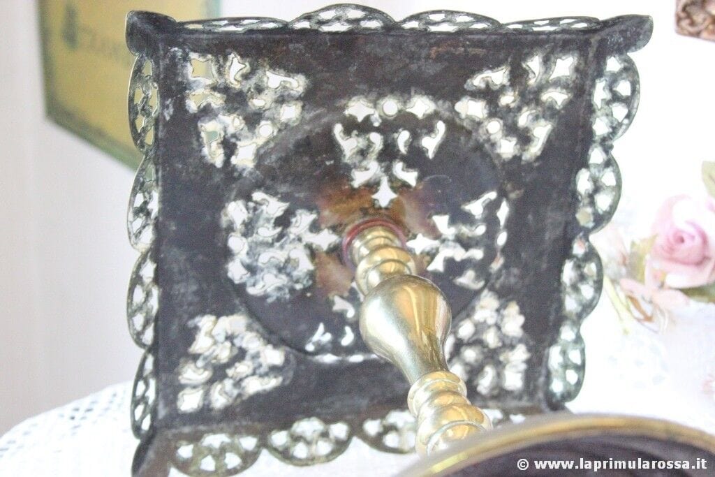 ANTICA ALZATA IN OTTONE X BOLLITORE H cm 25 VINTAGE BRASS KETTLE STAND Ottone