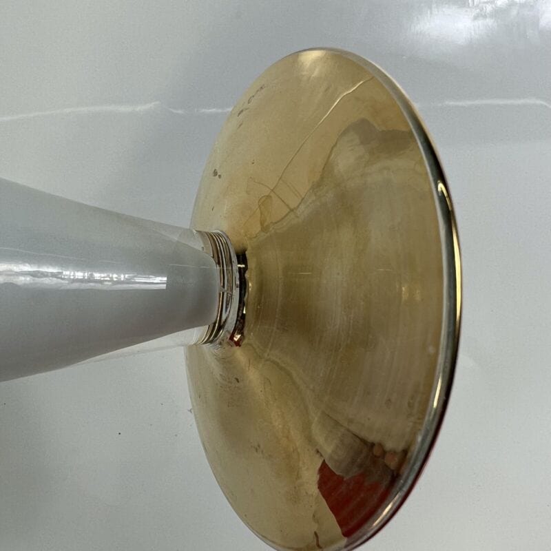 Antica Alzata in vetro di Murano vintage Centrotavola opaline oro dipinto fiori Vetri e Cristalli