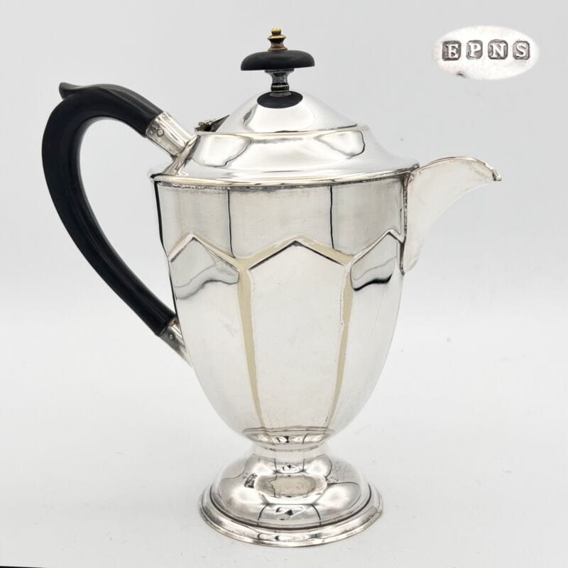 Antica caffettiera inglese in argento silver plated sheffield teiera d'epoca 900 Sheffield & Argento