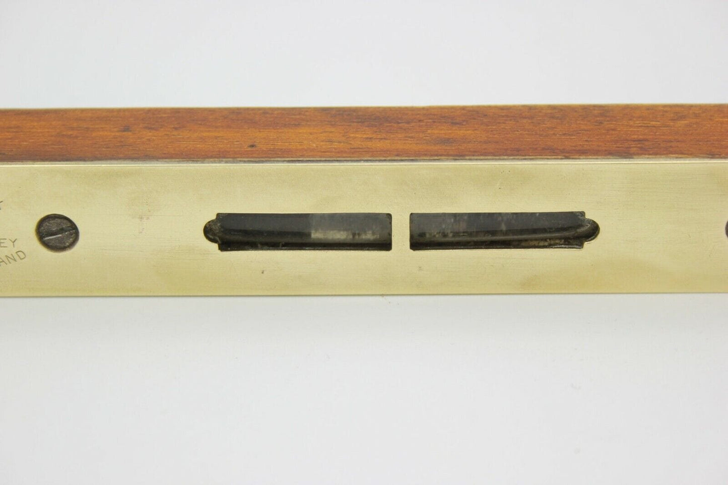 ANTICA LIVELLA A BOLLA IN LEGNO E OTTONE VECCHIO STRUMENTO VINTAGE HOCKLEY ABBEY Attrezzi e Strumenti