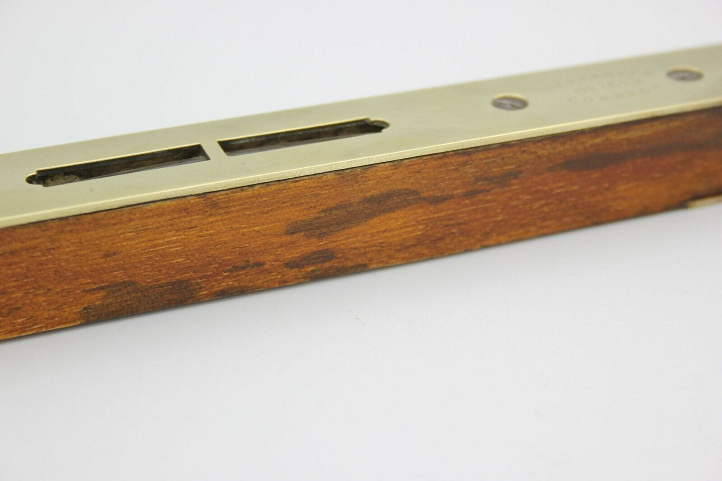 ANTICA LIVELLA A BOLLA IN LEGNO E OTTONE VECCHIO STRUMENTO VINTAGE HOCKLEY ABBEY Attrezzi e Strumenti
