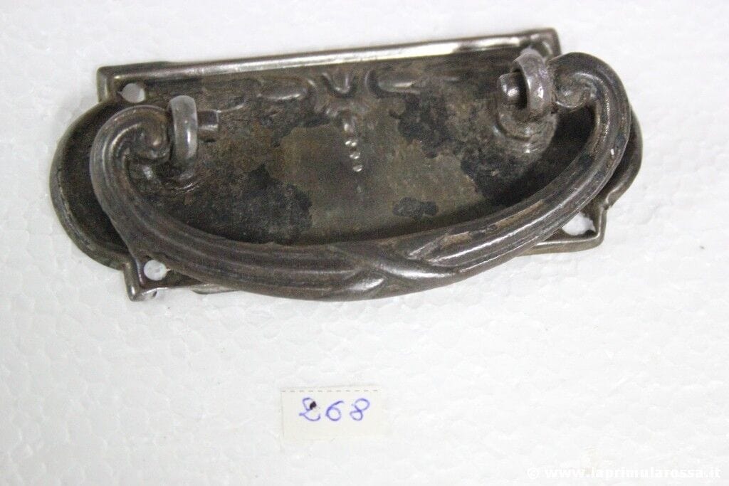 ANTICA MANIGLIA IN RAME - FERRAMENTA ORIGINALE D'EPOCA - VINTAGE HANDLE Restauro
