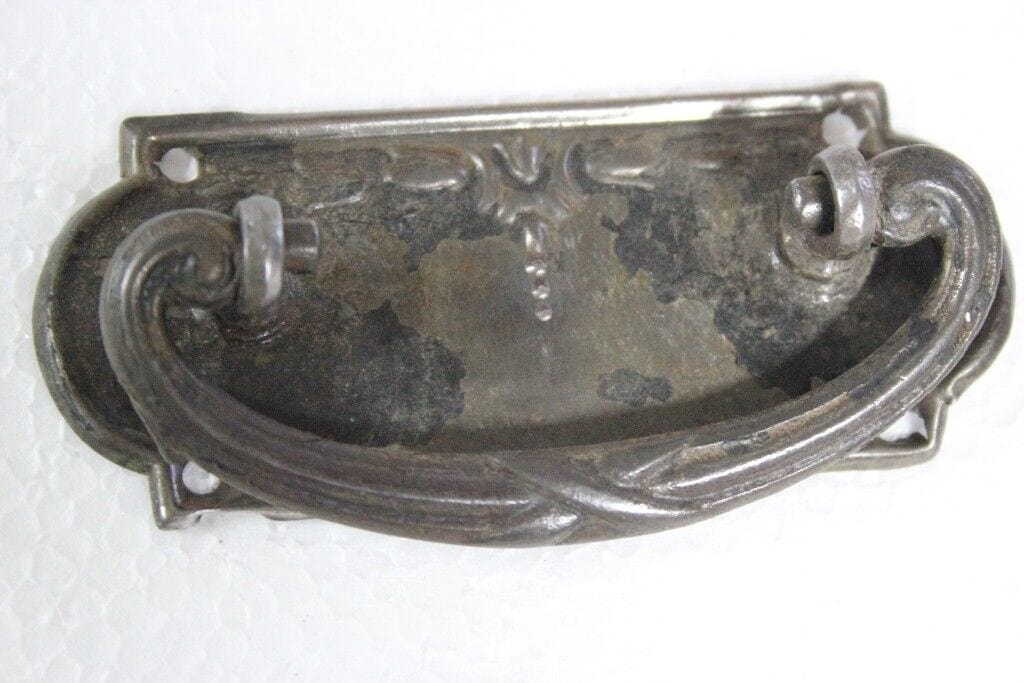 ANTICA MANIGLIA IN RAME - FERRAMENTA ORIGINALE D'EPOCA - VINTAGE HANDLE Restauro