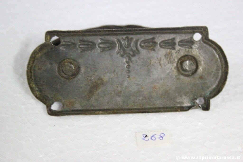 ANTICA MANIGLIA IN RAME - FERRAMENTA ORIGINALE D'EPOCA - VINTAGE HANDLE Restauro