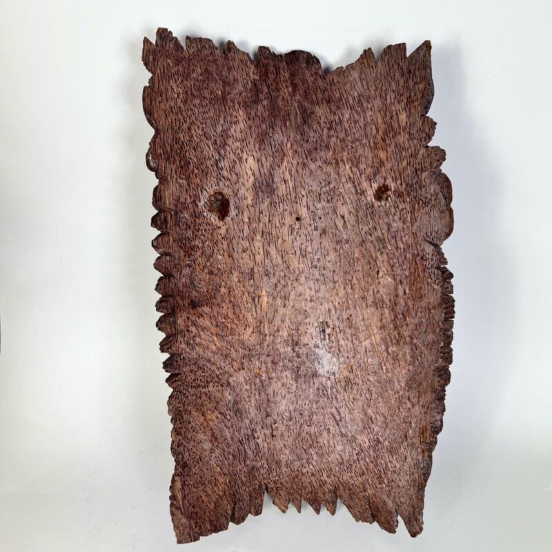 Antica Maschera orientale in legno scolpita grande scultura vintage da muro Ceramiche e Porcellane