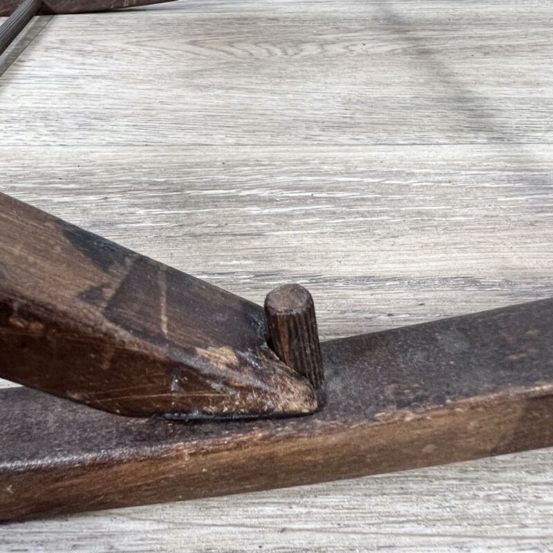 Antica Panchetta a dondolo imbottita pouf sediolina poggia piedi regolabile Arredamento