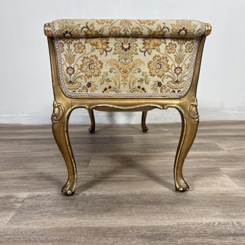 Antica Panchetta dormeuse imbottita panca vintage due posti divanetto barocco Arredamento