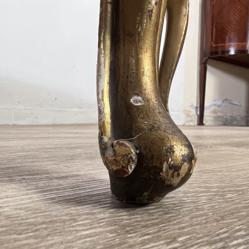 Antica Panchetta dormeuse imbottita panca vintage due posti divanetto barocco Arredamento