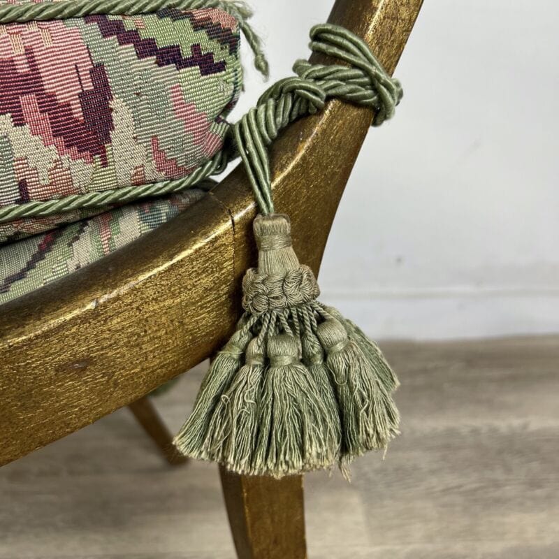 Antica Panchetta dormeuse imbottita sgabello oro stile 800 divanetto panca Arredamento