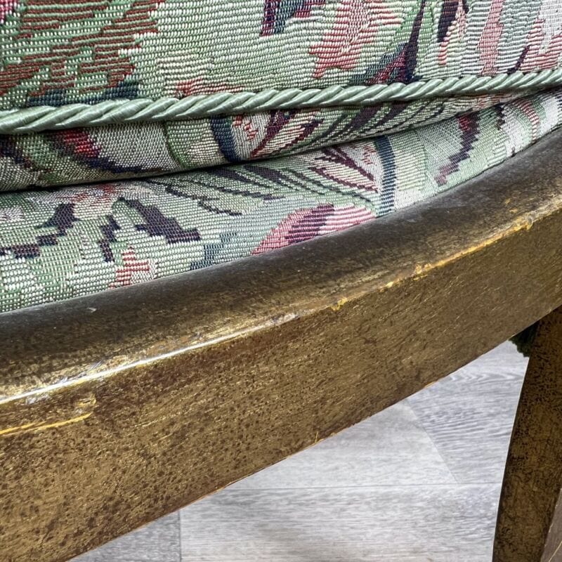 Antica Panchetta dormeuse imbottita sgabello oro stile 800 divanetto panca Arredamento