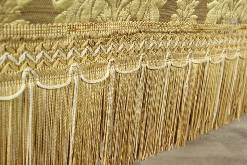 Antica Panchetta imbottita a due posti sgabello vintage pouf panca in legno Arredamento