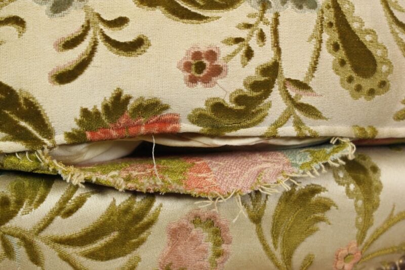 Antica Panchetta imbottita sgabello stile Luigi VI pouf Vintage bergere francese Arredamento
