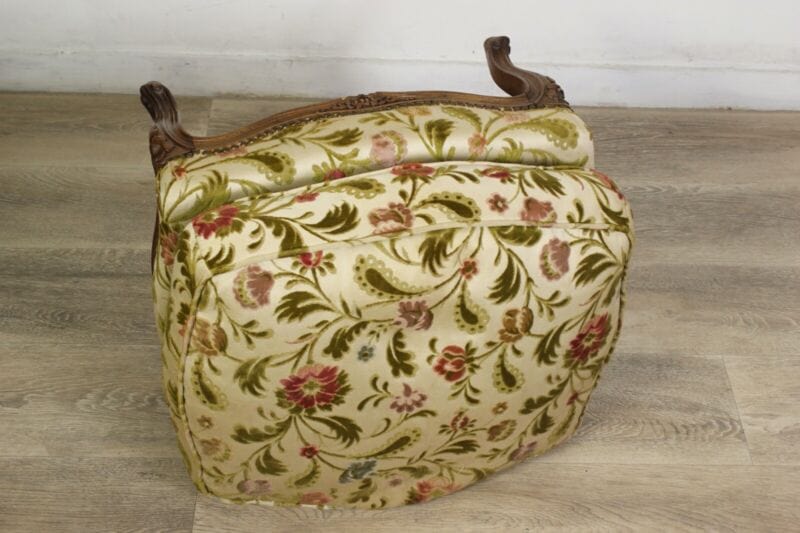 Antica Panchetta imbottita sgabello stile Luigi VI pouf Vintage bergere francese Arredamento