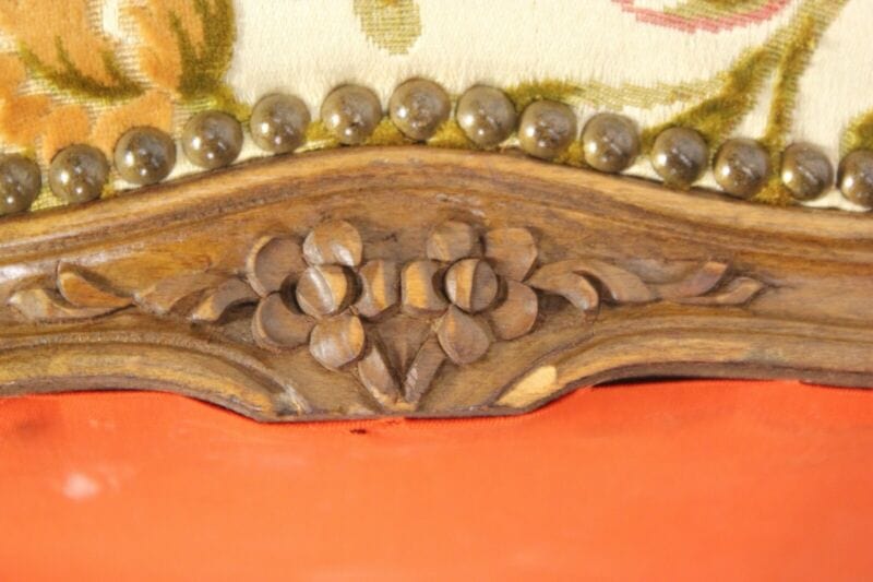 Antica Panchetta imbottita sgabello stile Luigi VI pouf Vintage bergere francese Arredamento