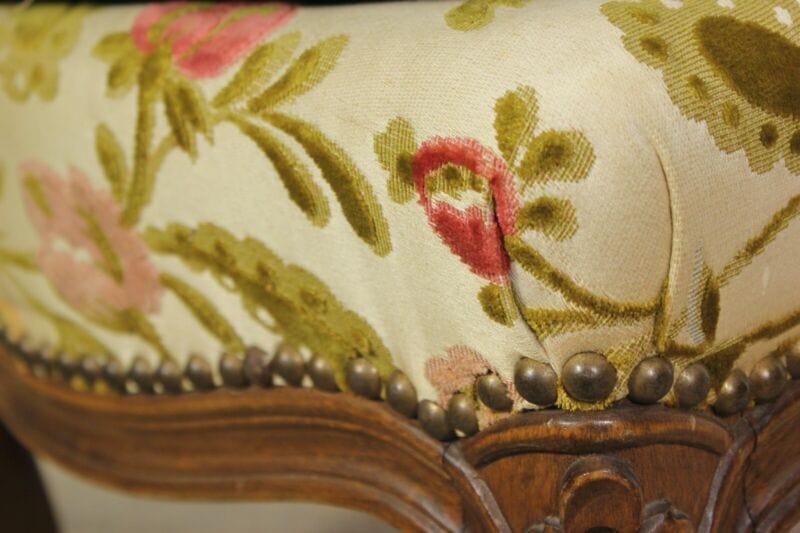Antica Panchetta imbottita sgabello stile Luigi VI pouf Vintage bergere francese Arredamento