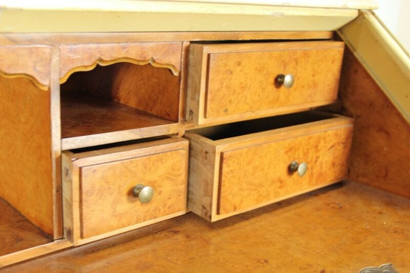 Antica Ribalta laccata dipinto stile veneziano como barocco mobile secretaire Arredamento